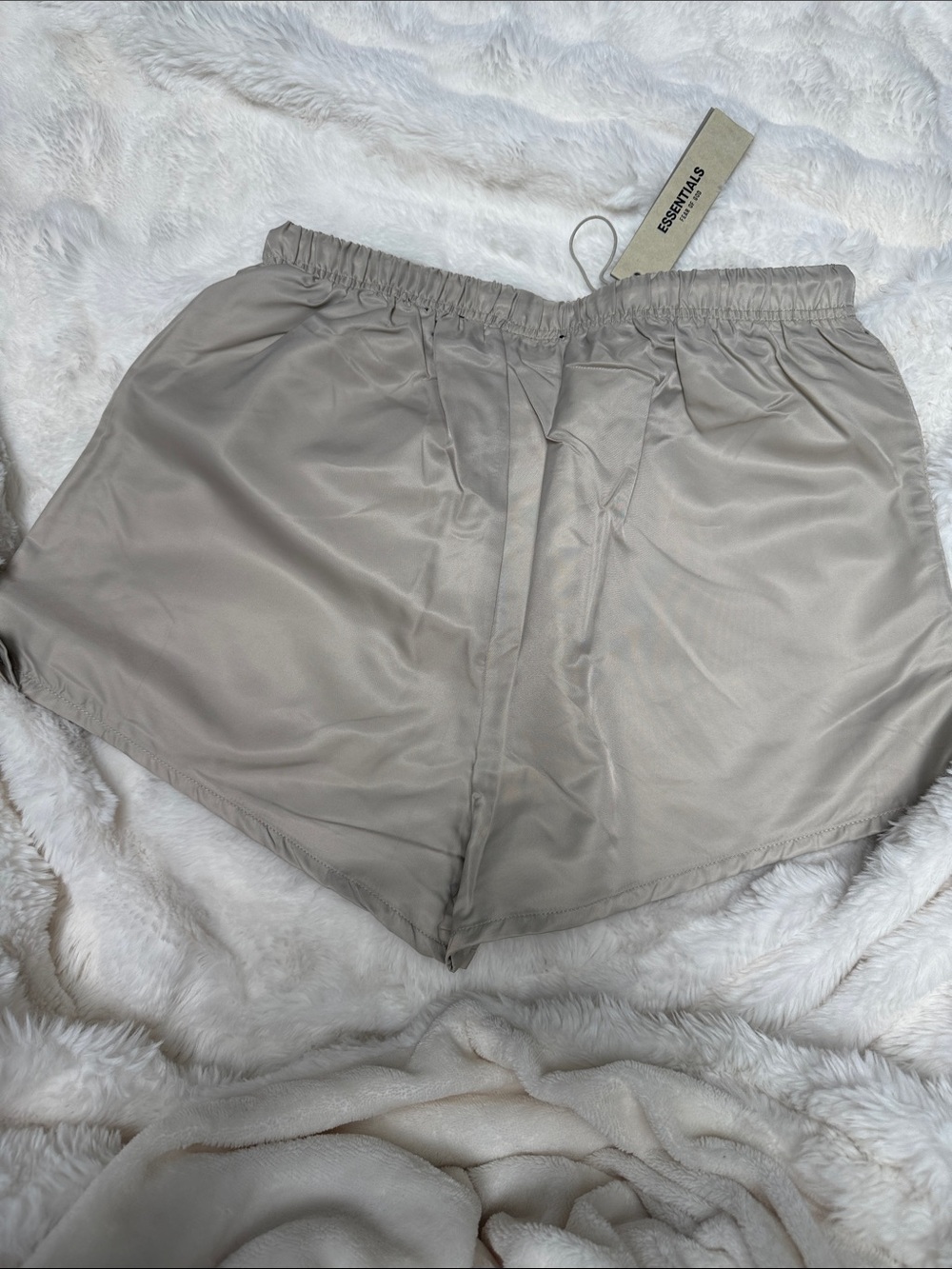 Essentials Stone Beige Drawstring Shorts - Picture 4 of 4